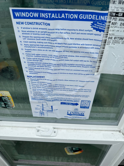 Lindsay Window GBG 36" x 36" Installation