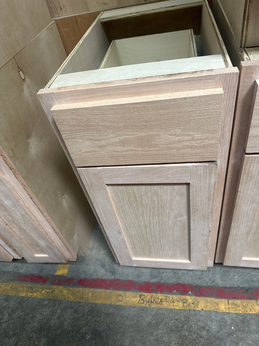 Solid Oak Cabinets Unfinished Base 12"