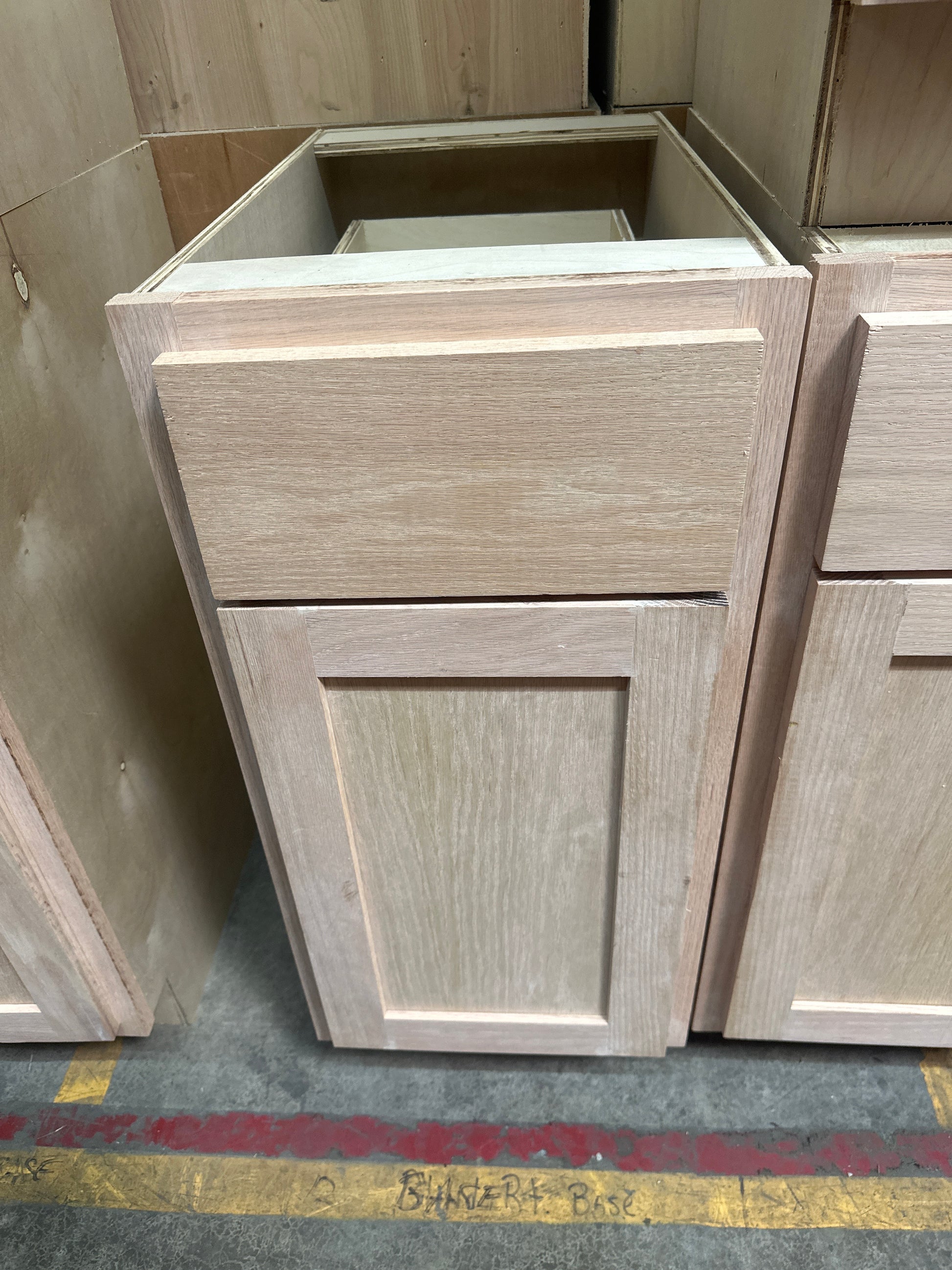 Solid Oak Cabinets Unfinished Base 15"