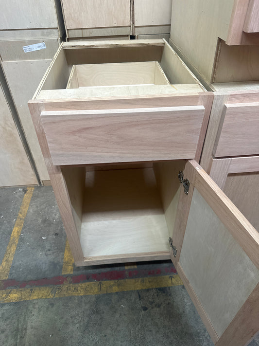 Solid Oak Cabinets Unfinished Base 18"