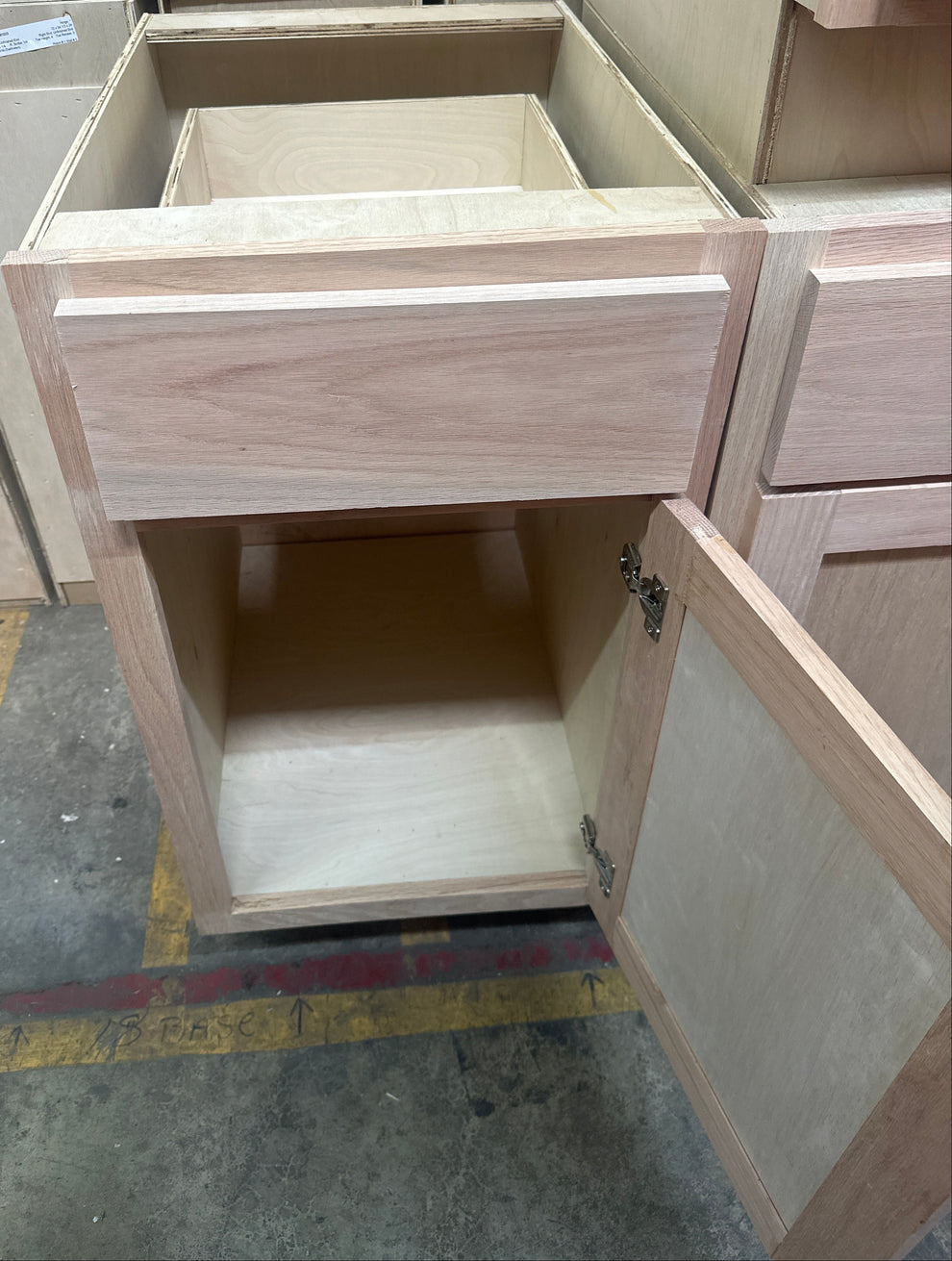 Solid Oak Cabinets - Unfinished Base 18
