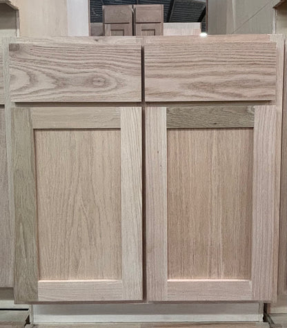 Solid Oak Cabinets Unfinished Base 30"