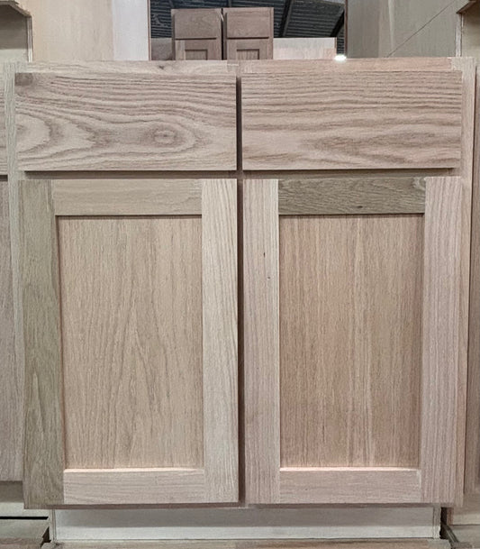Solid Oak Cabinets Unfinished Base 30"