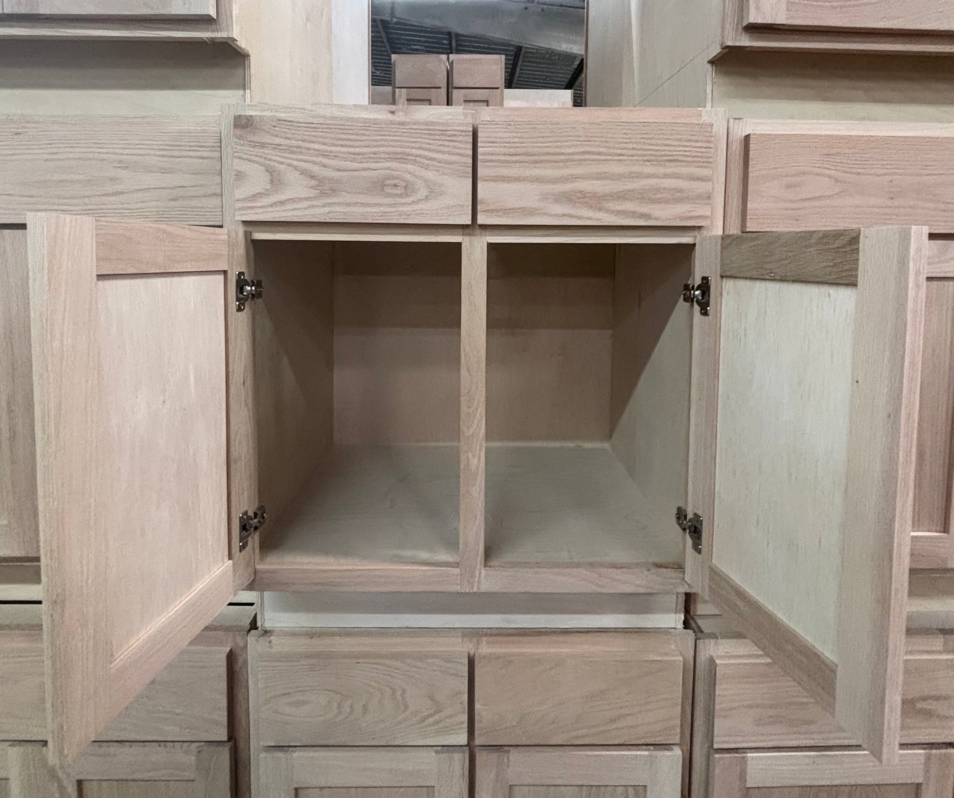 Solid Oak Cabinets Unfinished Base 30"
