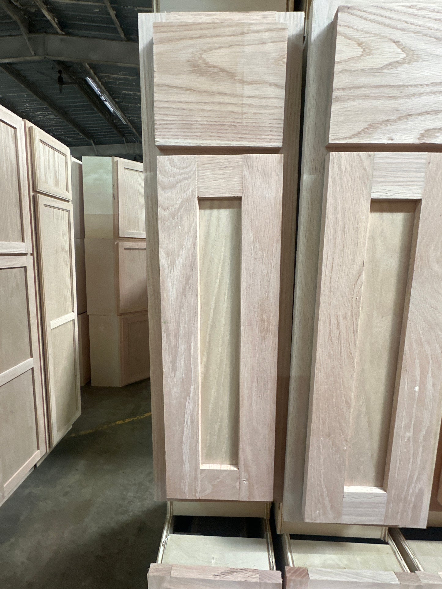 Solid Oak Cabinets Unfinished Base 9"