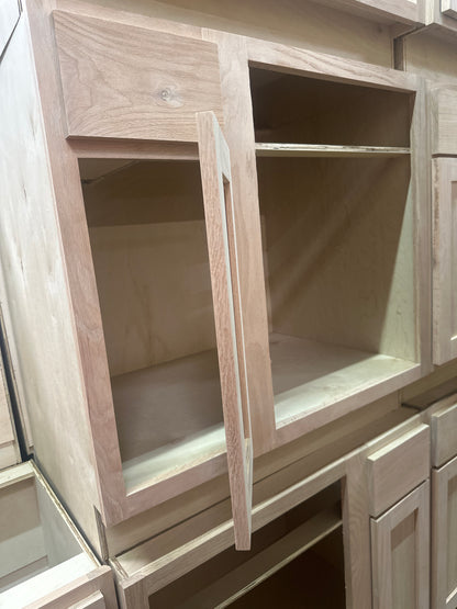 Solid Oak Cabinets Unfinished Base Corner Blind Right 24" x 36"