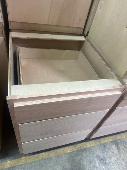 Solid Oak Cabinets Unfinished Base Drawer 24"