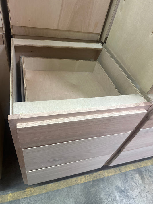 Solid Oak Cabinets Unfinished Base Drawer 24"
