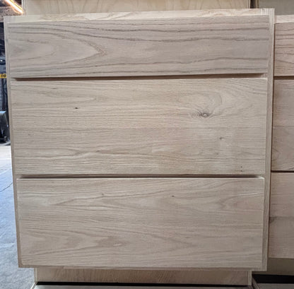 Solid Oak Cabinets Unfinished Base Drawer 30"