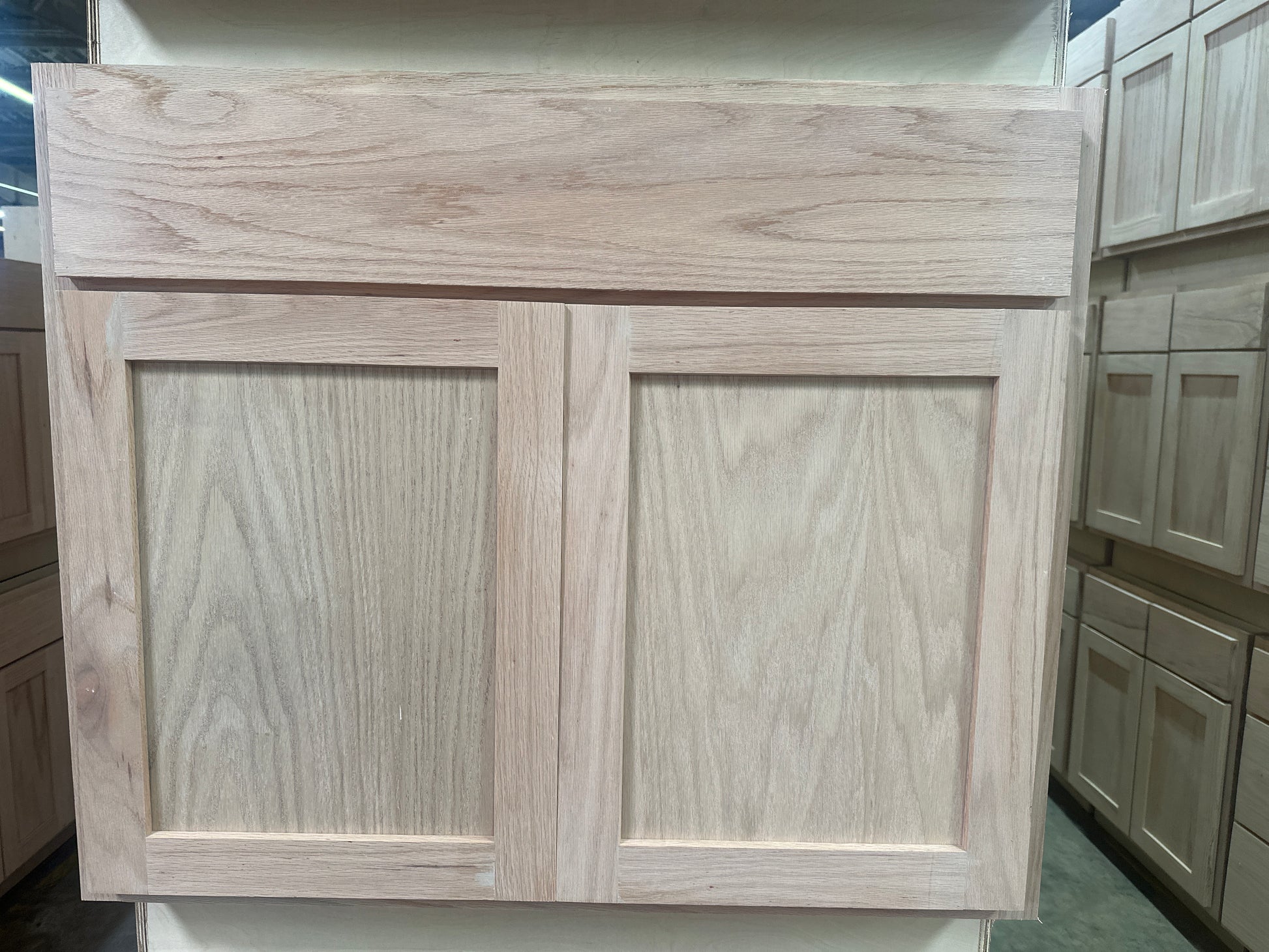 Solid Oak Cabinets Unfinished Base Sink 36"