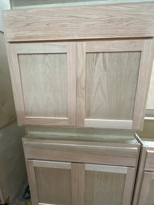 Solid Oak Cabinets Unfinished Base Sink 36"