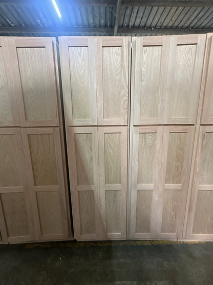 Solid Oak Cabinets Unfinished Pantry 24"