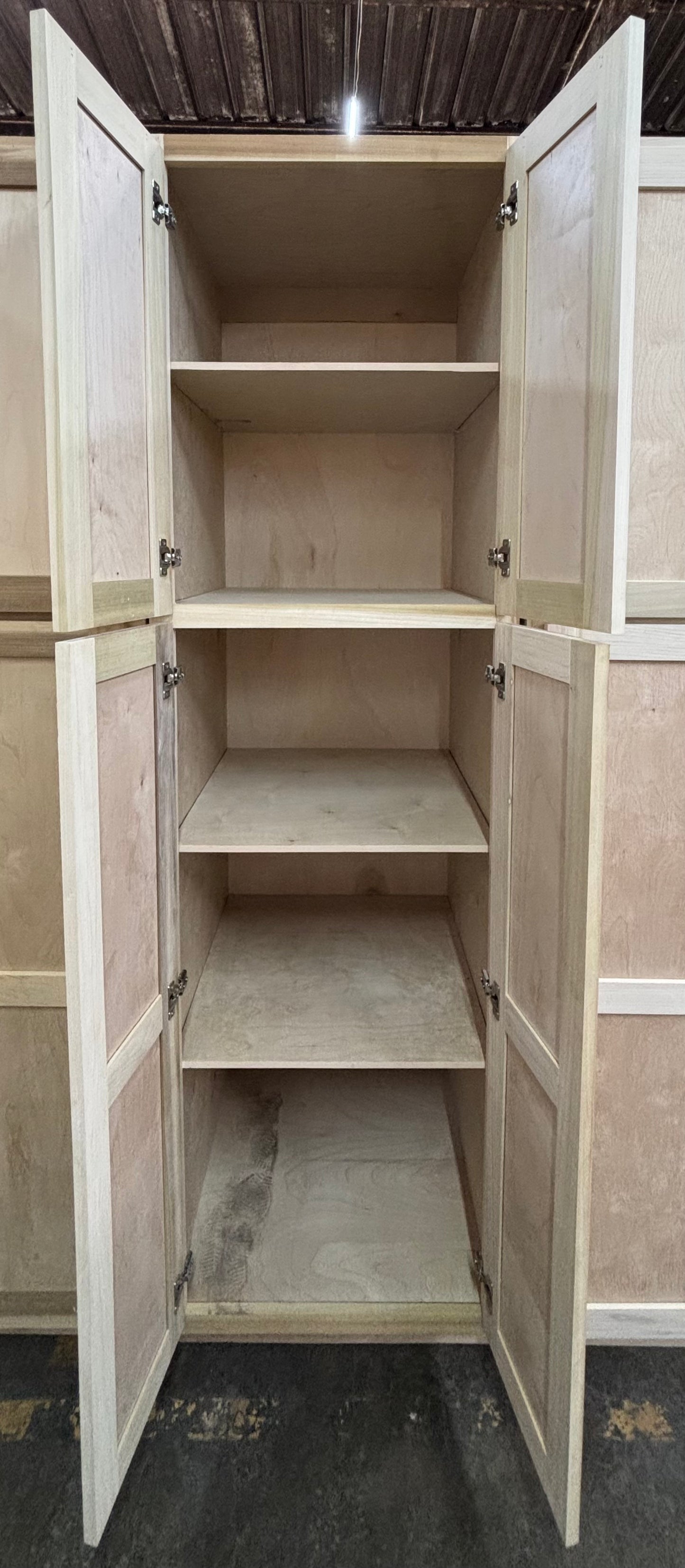 Solid Oak Cabinets Unfinished Pantry 24"