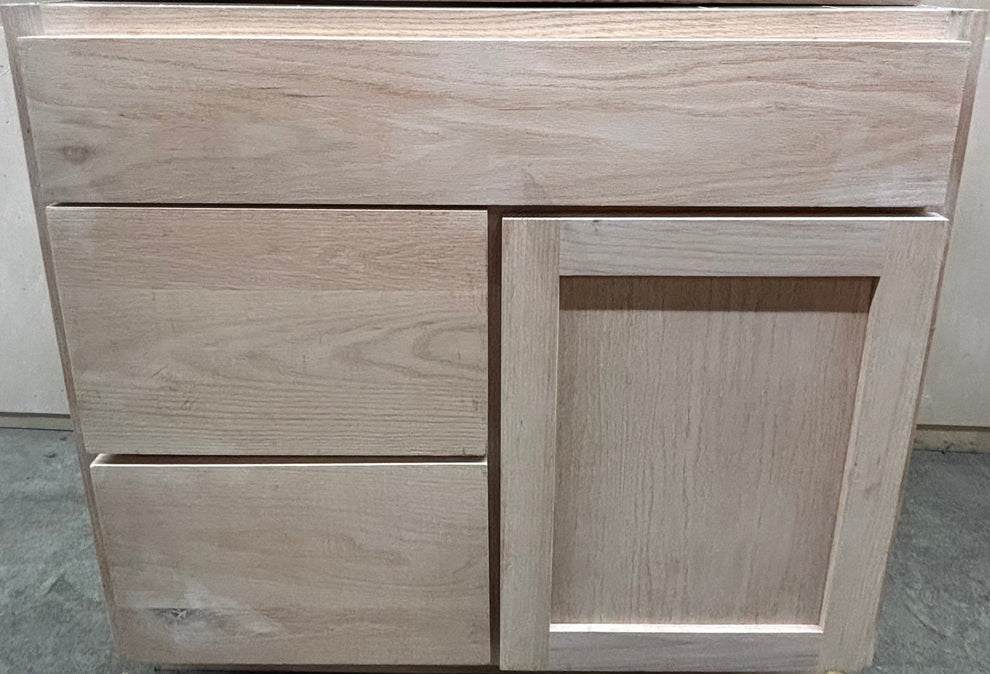 Solid Oak Cabinets - Unfinished Vanity 24
