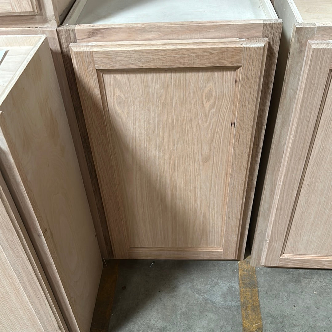 Solid Oak Cabinets Unfinished Wall 18"