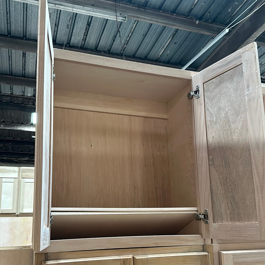Solid Oak Cabinets Unfinished Wall 24"