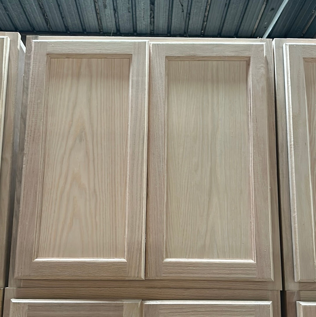 Solid Oak Cabinets Unfinished Wall 30"