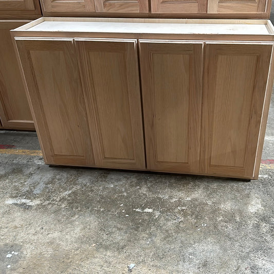 Solid Oak Cabinets Unfinished Wall 48"