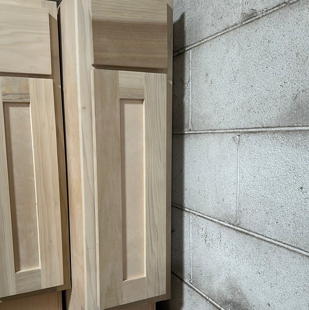 Solid Poplar Cabinet Unfinished Base 09"