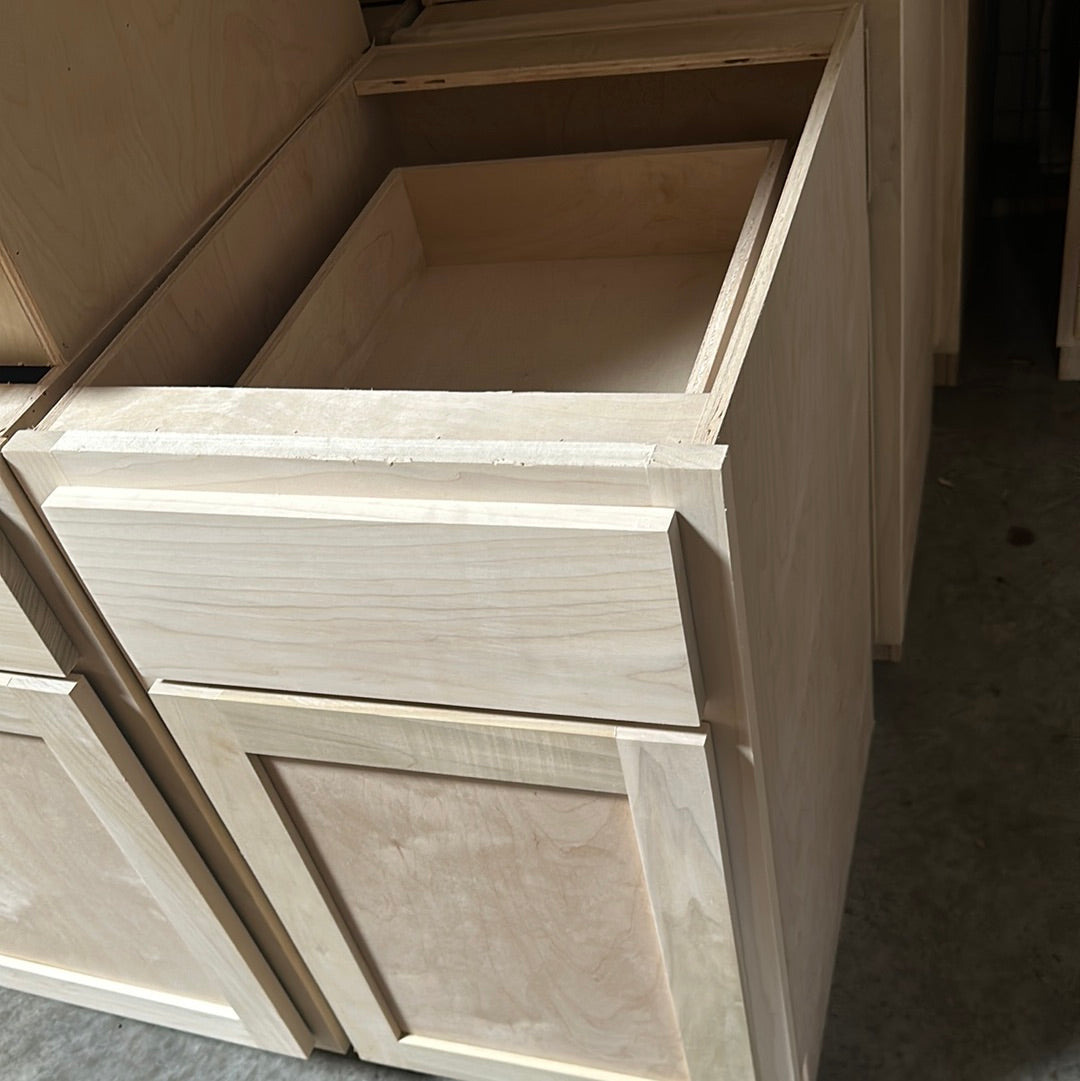 Solid Poplar Cabinet Unfinished Base 18"