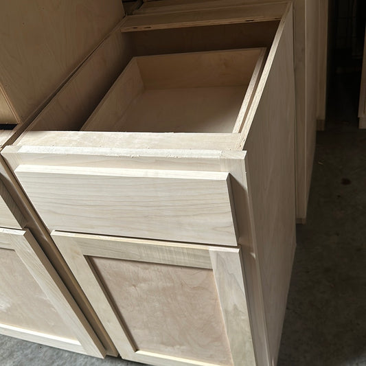 Solid Poplar Cabinet Unfinished Base 18"