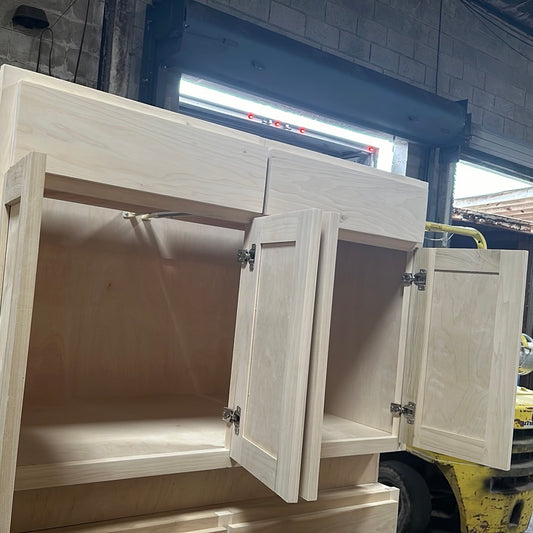 Solid Poplar Cabinet Unfinished Base 48"