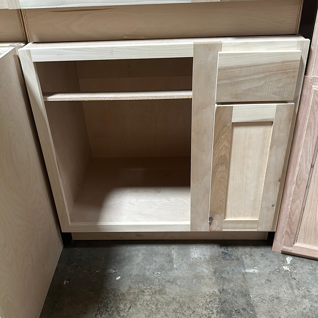 Solid Poplar Cabinet Unfinished Base Corner Bl 24” x 36”