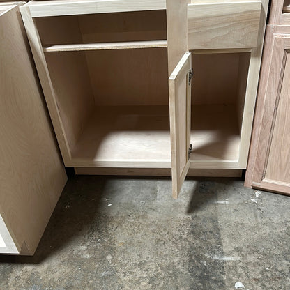 Solid Poplar Cabinet Unfinished Base Corner Bl 24” x 36”