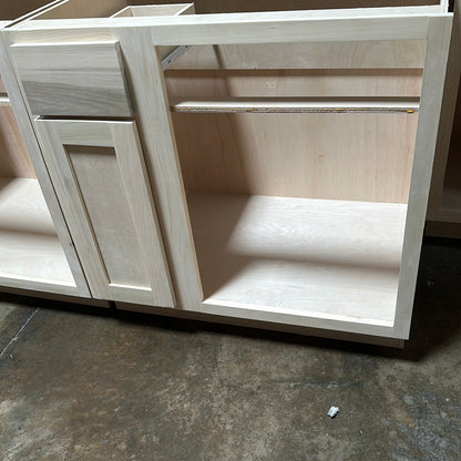 Solid Poplar Cabinet Unfinished Base Corner Br 24” x 36”