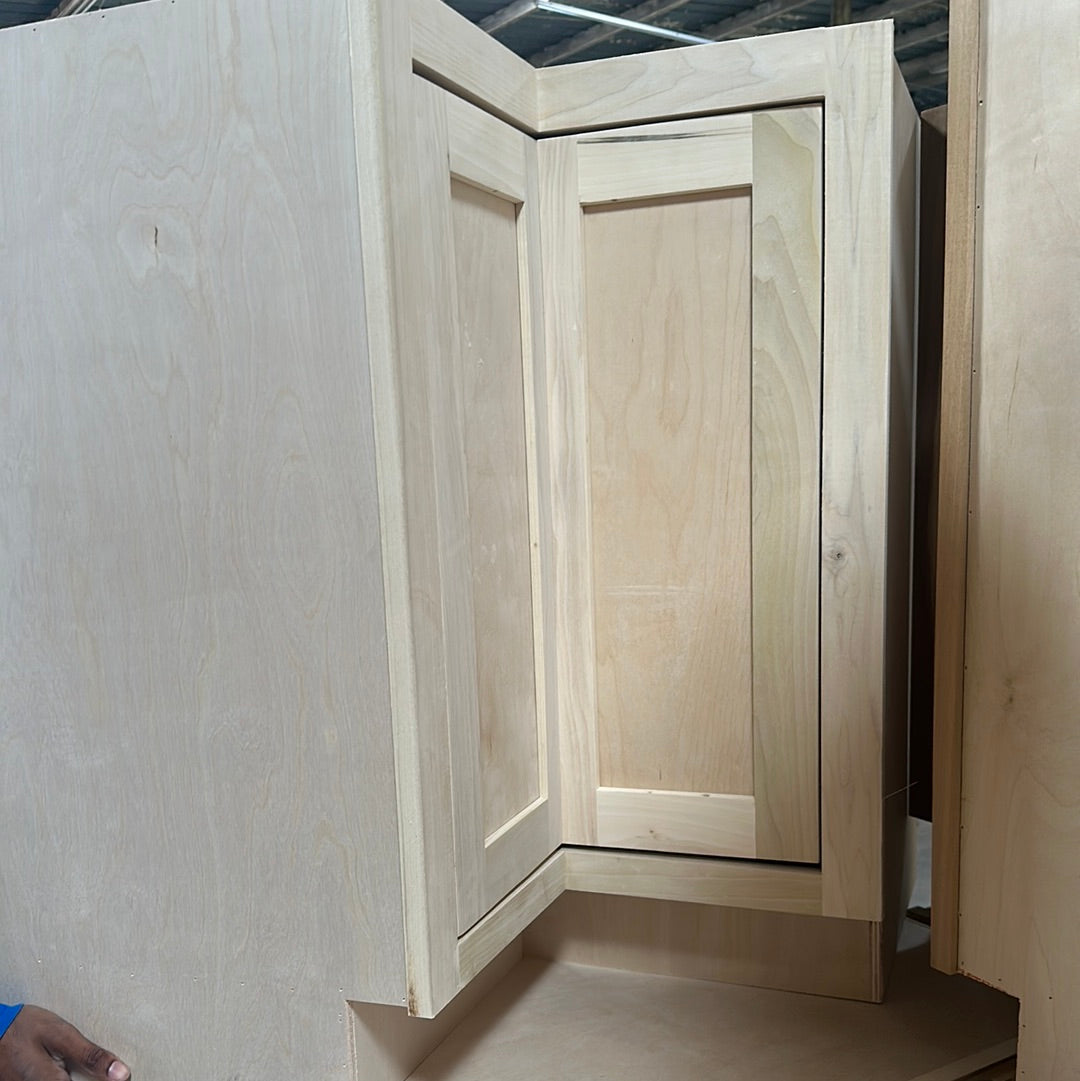Solid Poplar Cabinet Unfinished Base Corner LS 36” x 36”