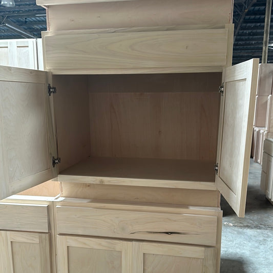 Solid Poplar Cabinet Unfinished Base Sink 36"