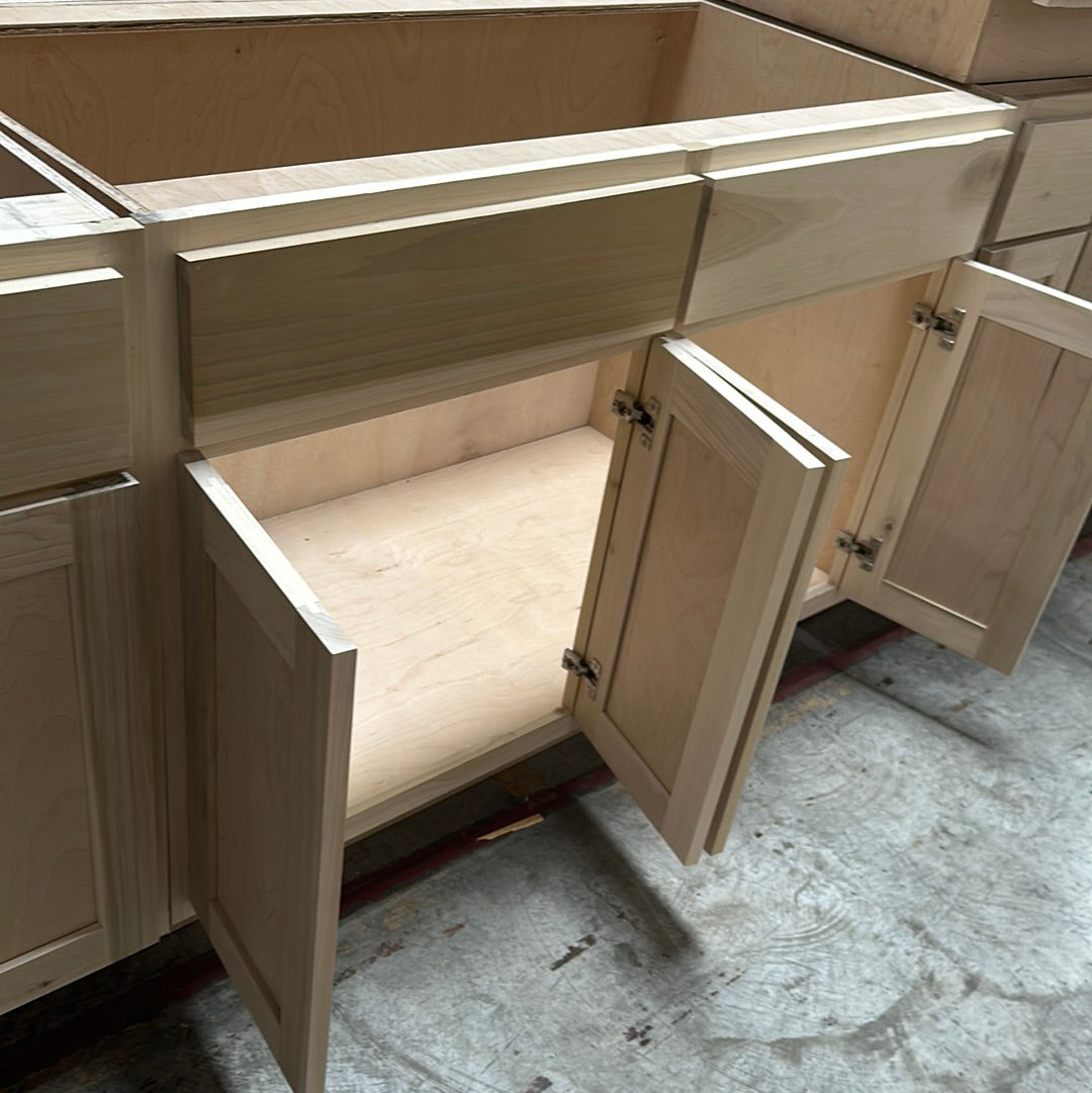 Solid Poplar Cabinet Unfinished Base Sink 48"