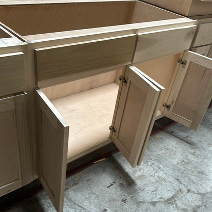 Solid Poplar Cabinet Unfinished Base Sink 48"