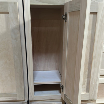 Solid Poplar Cabinet Unfinished Wall 15"