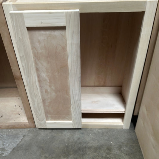 Solid Poplar Cabinet Unfinished Wall Corner 12” x 36”