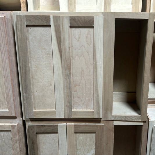Solid Poplar Cabinet Unfinished Wall Corner 12” x 36”