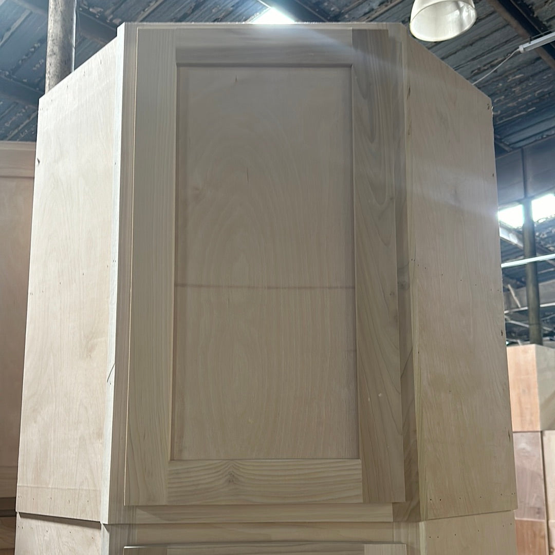 Solid Poplar Cabinet Unfinished Wall Corner 24” x 24”