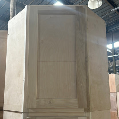 Solid Poplar Cabinet Unfinished Wall Corner 24” x 24”