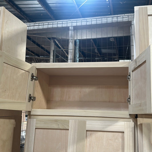 Solid Poplar Cabinet Unfinished Wall Range 30" Short