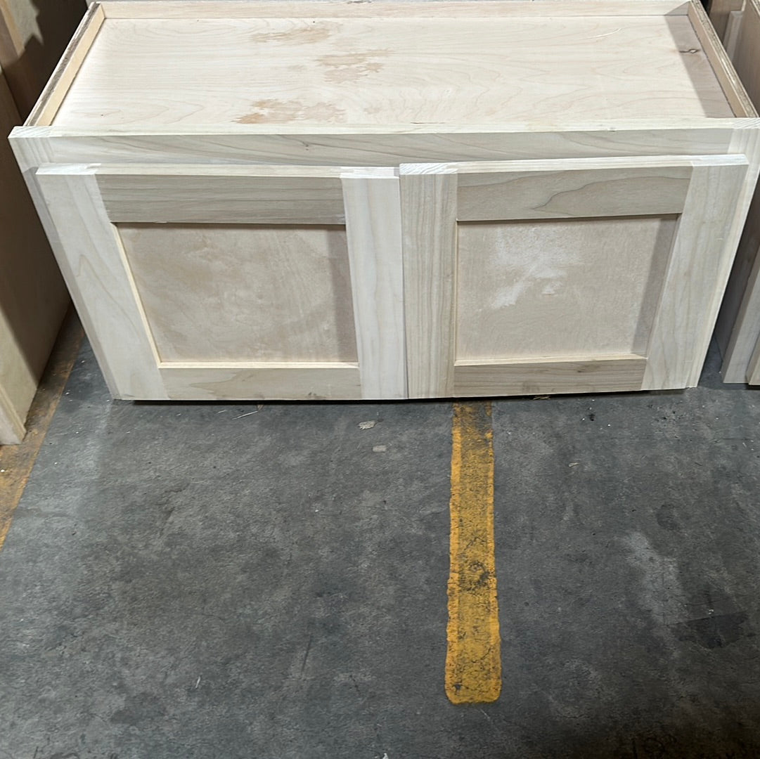 Solid Poplar Cabinet Unfinished Wall Range 30" Short