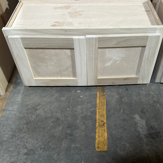 Solid Poplar Cabinet Unfinished Wall Range 30" Short