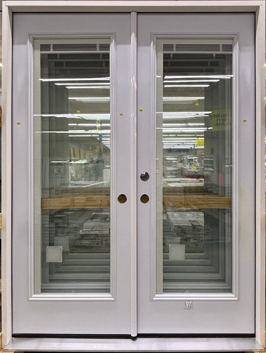 Prehung Full-Lite Double French Patio Door – With Blinds Left-Hand Inswing
