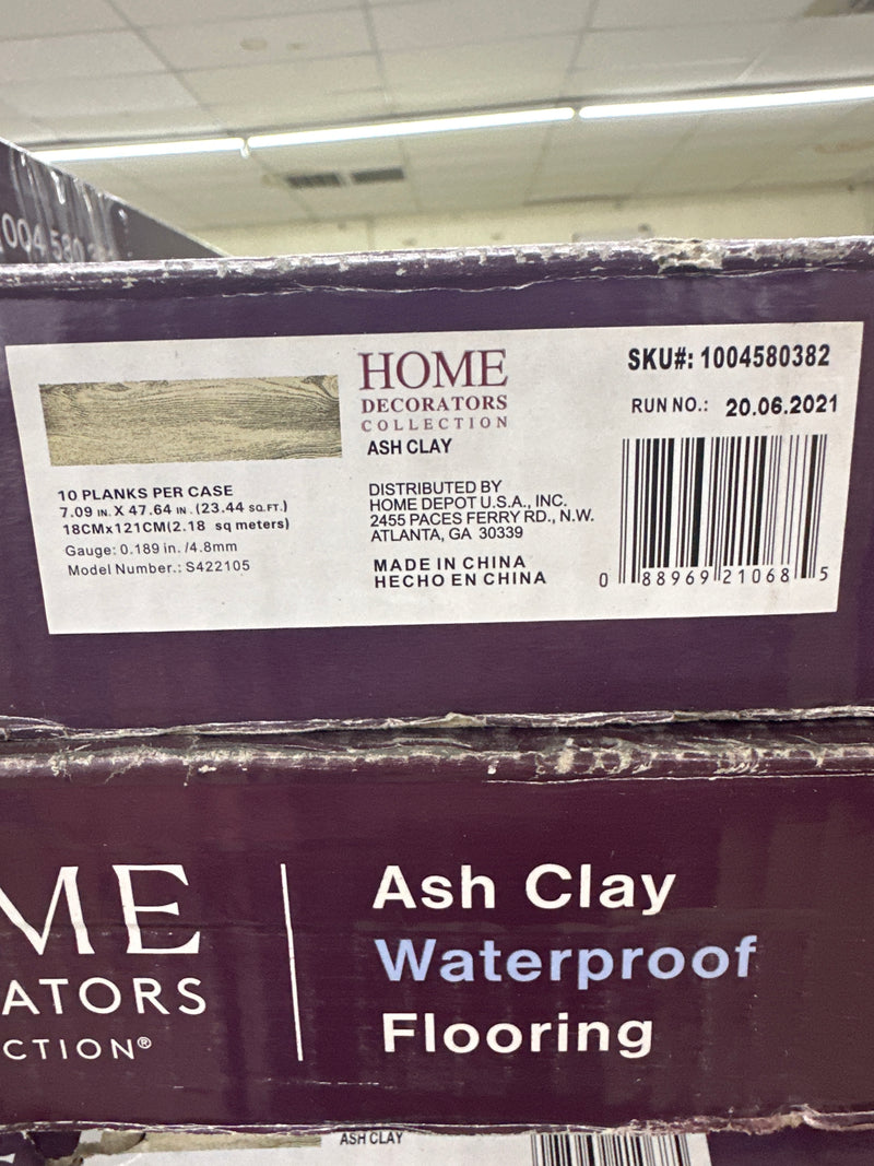 Ash Clay 6 MIL $34.92 plus tax per box  23.44sqft per box