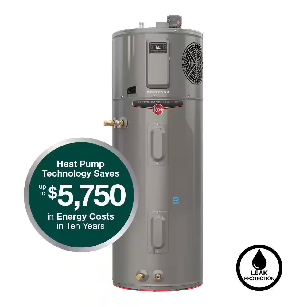 Rheem Proterra 65 gal hybrid heat pump water heater